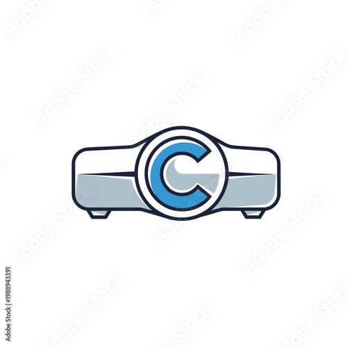 Abstract Letter C Logo Design Element.