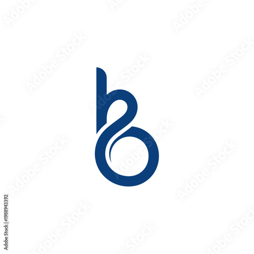 Abstract Letter B Logo Design Concept.
