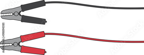 Red And Black Jumper Cable Clamps jumper cables car battery