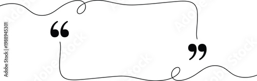 Stylized Quotation Marks with Swirling Lines quote