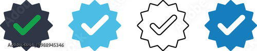 Verified Check Mark Badges vector