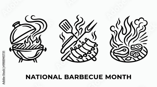 National Barbecue Month Celebration - Delicious Grilling and Summer Food.