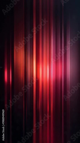 Abstract Red and Black Vertical Stripes with Glowing Light Effects - A Visual Symphony of Light and Shadow