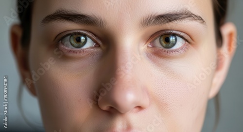 Close-up portrait revealing the captivating natural beauty and intricate detail of striking human