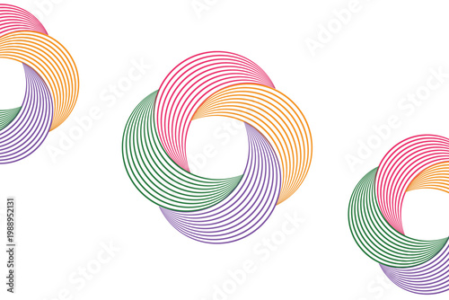 Tableau sur toile Editable Colorful Geometric Pattern Shape Design