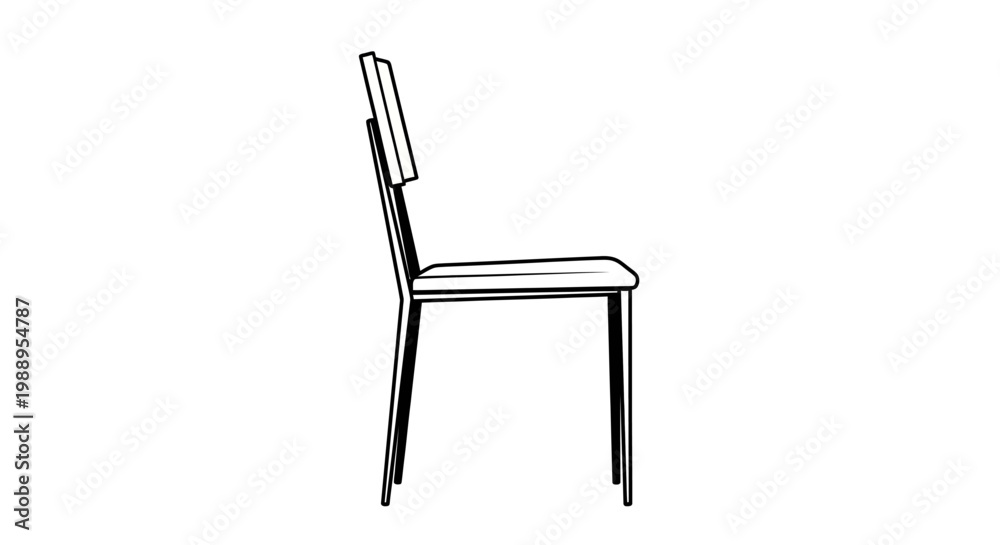Fototapeta premium Simple Black Chair Design.