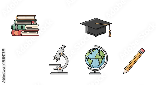 Education Icons Set.