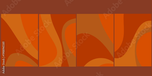 Vibrant orange abstract wave background. Illustration vector background with vibrant orange and burnt sienna waves, designed to grab attention in advertising and marketing materials.