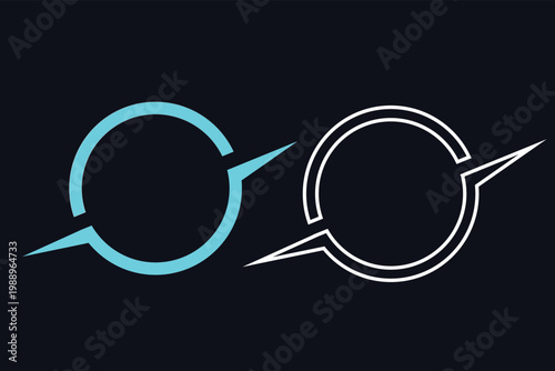 Minimal circle icon with clean outline