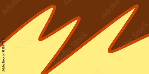 Creative sharp edge wave background. Sharp edge abstract wave illustration vector background. Modern brown and yellow composition for professional presentations and stylish digital art projects.