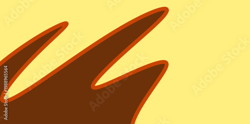 Brown abstract retro wave background. Minimalist brown and yellow abstract wave illustration vector background. Perfect for retro themed posters, covers, and digital creative design projects.