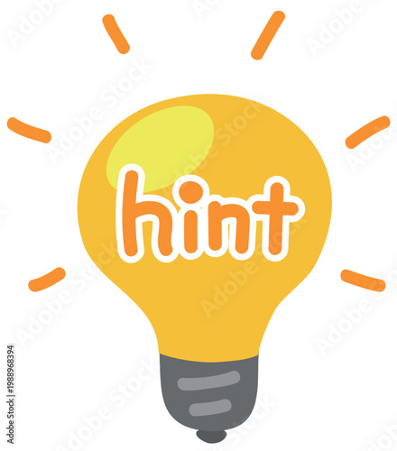 電球　電気　ヒントのアイコン