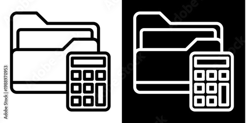 Financial Analysis Icon Set White Style Collection
