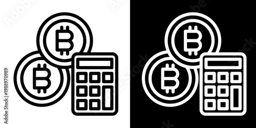 Cryptocurrency Icon Set White Style Collection