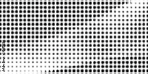 Geometric halftone dot grid overlay with abstract white space black and white screen print digital art halftone geometric

