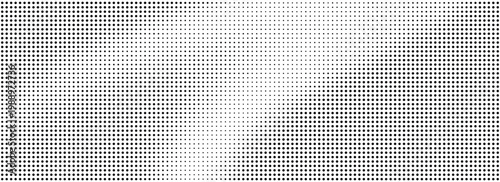 Seamless halftone black dot pattern on white background perfect for vintage