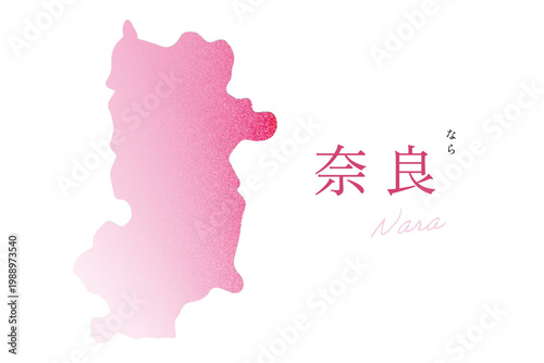 奈良県 地図 Nara map ノイズグラデーション テクスチャ