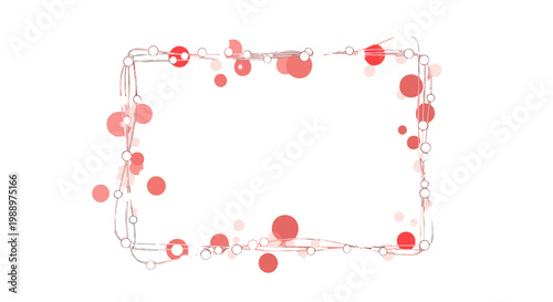 Abstract frame made of interconnected circles and lines