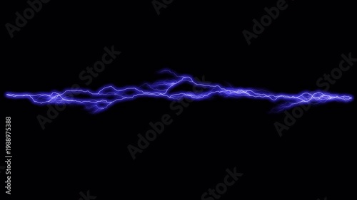 4K Purple Electric Plasma Line Overlay with Alpha Channel on Transparent Background Neon Energy Beam Pulse VFX Animation