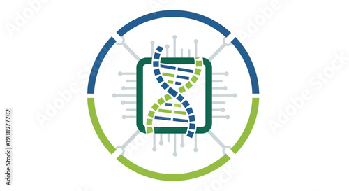 DNA Double Helix Genetic Structure.