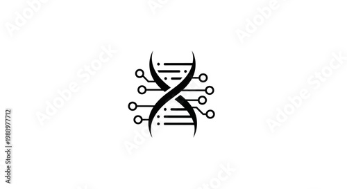 DNA double helix molecular structure symbol.