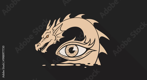 Dragon head with one eye.