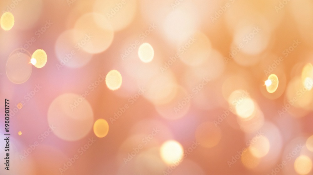 Obraz premium Soft Pastel Orange Bokeh Background with Dreamy Blurred Light Orbs