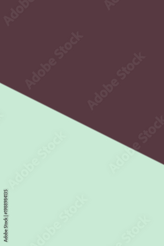 Minimalist two-tone background featuring deep burgundy and soft mint green colors.