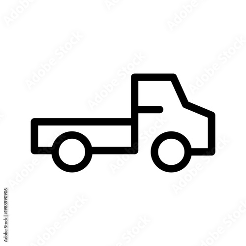 Modern pickup truck icon rugged utility vehicle, cargo transport and versatile work transport concept visual
