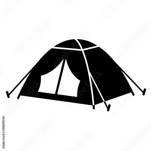 camping tent illustration vector