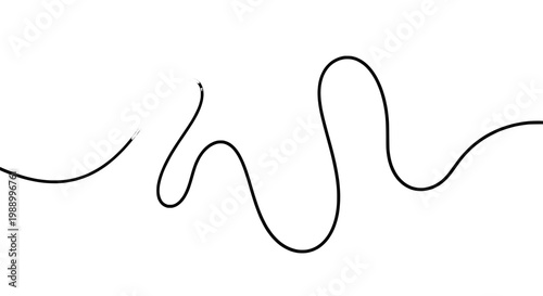 Line wave hand drawn with black curved scribbles and wavy motion featuring doodle, sketch, drawing with illustration and abstract elements for