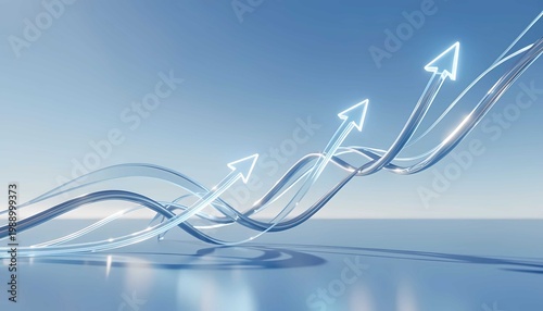 Market performance scene highlighting financial success through growth investment profit analytics data trend movement