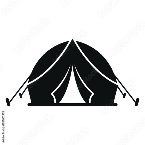 set of camping tent illustration vector