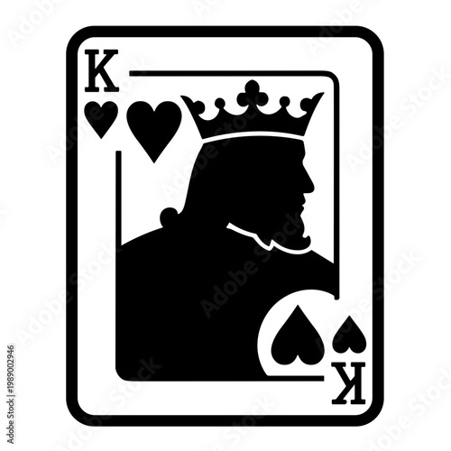 King of Hearts Playing Card illustration vector