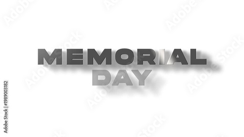 Animated video text to commemorate Memorial Day in an elegant minimalist style