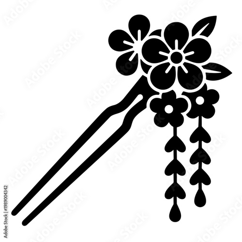 vector illustration of a hairpin