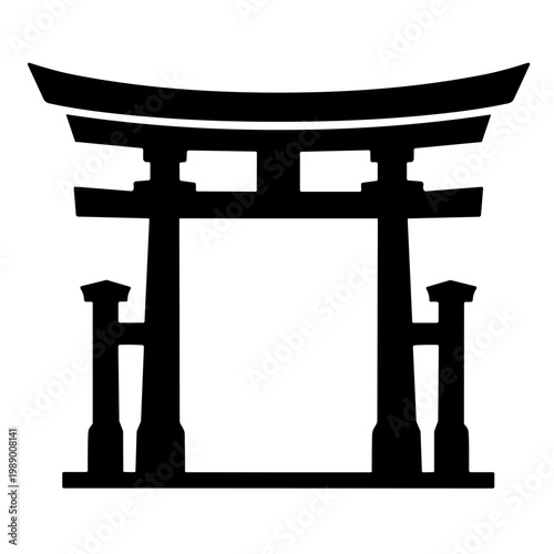 vector illustration of a Torii gate