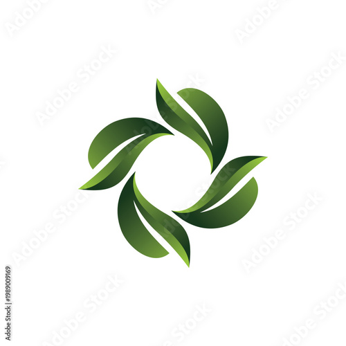 leaf logo vector template illustration