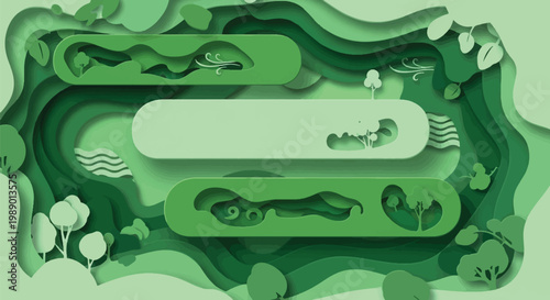 Beautifully illustrated Earth day concept promoting Earth protection and environmental care through nature's elements