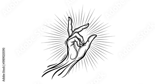 a hand with index finger pointing upwards.