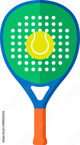 Raket Padel ball illustration