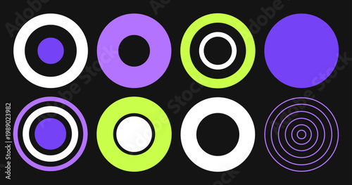 Abstract vector shapes collection of bold graphics elements and simple geometrical forms