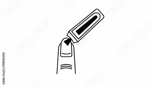 Marker pen writing icon with ink barrel and grip, minimal vector style for school, notes, and drawing UI