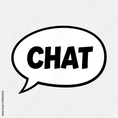 Chat Bubble Icon with Text