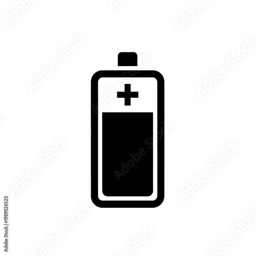 Halftone Dotted Battery Icon Power Concept Illustration