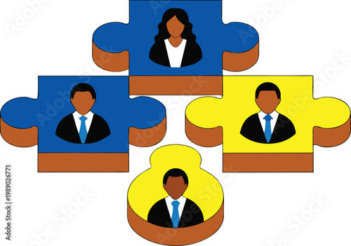 A diverse group of business professionals coming together as a team