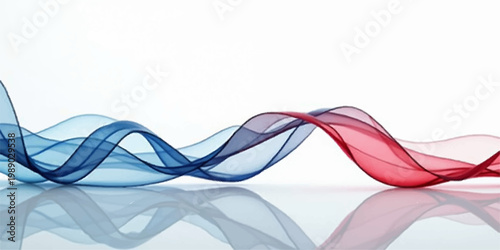 An abstract colorful background featuring a smooth blue wave design with flowing curves and light motion patterns creates a digital vector illustration for a modern wallpaper backdrop