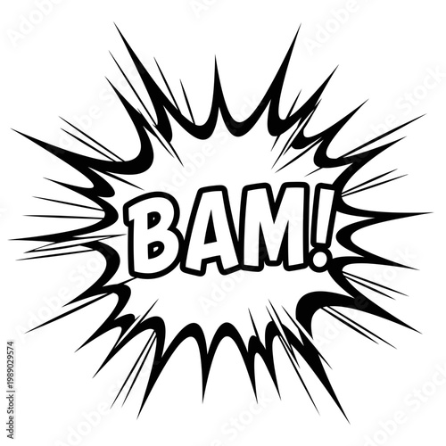 Comic Book BAM! Explosion Pop Art Sound Effect