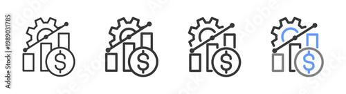 The Ultimate business Styles with Variations Line of icon set vector illustration