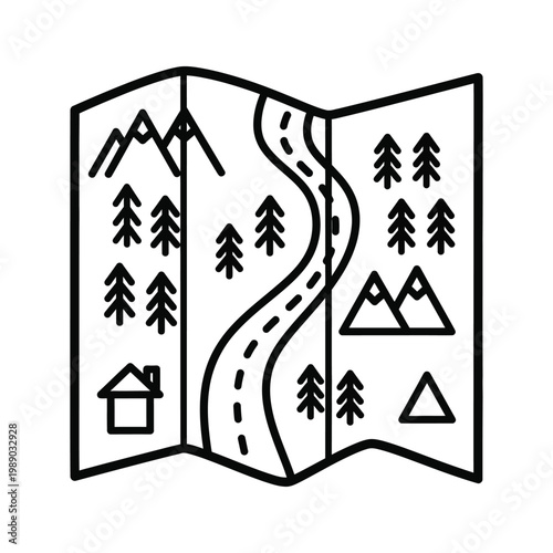 Canvastavla Map Adventure Route Commercial